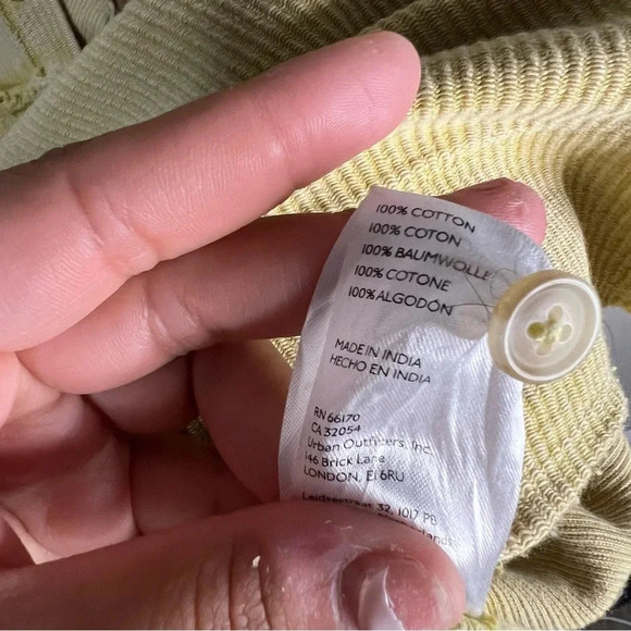 Pilcro Surplice Tunic Hoodie Yellow Size Small - Picture 6 of 8